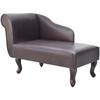 VidaXL Chaise Longue Brown Faux Leather
