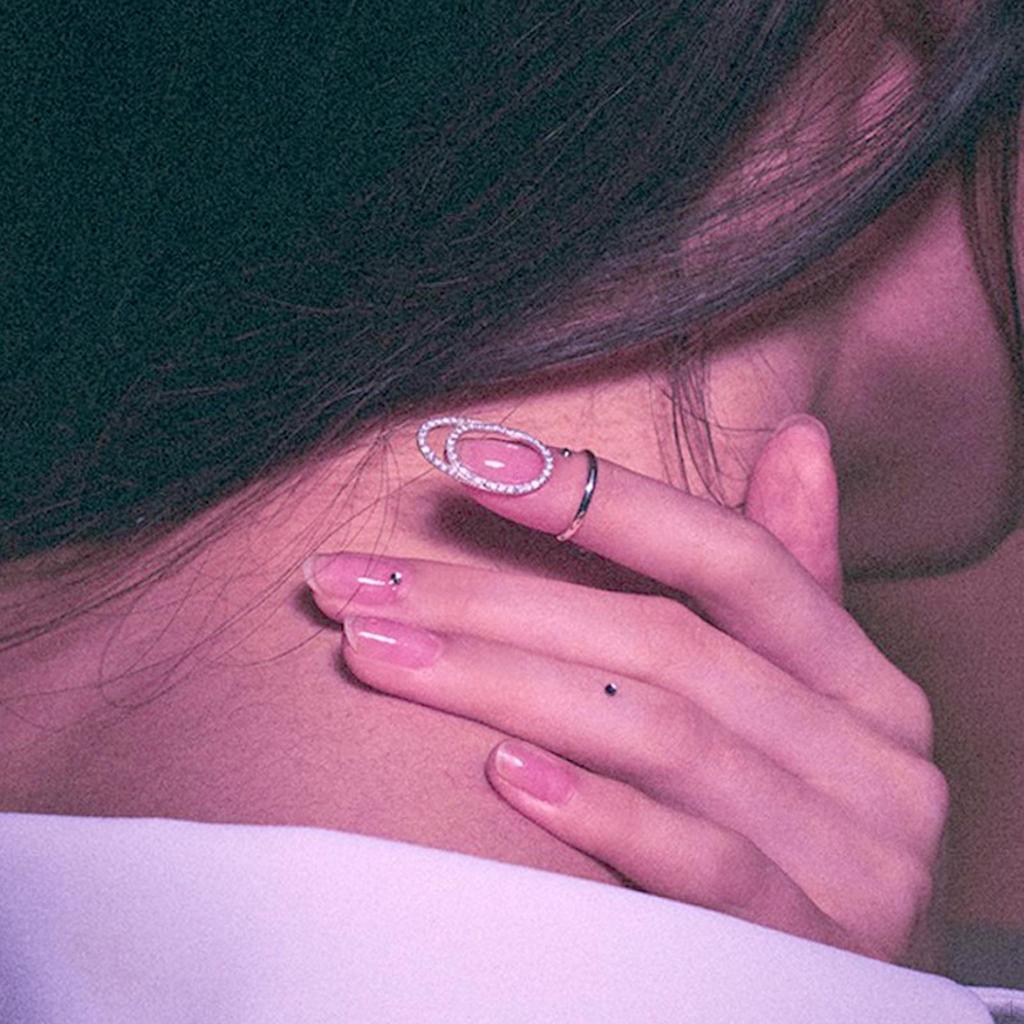 Nagelring Återanvändbara Smycken Fingernagel för Kvinnor Dejtkväll Nattklubb