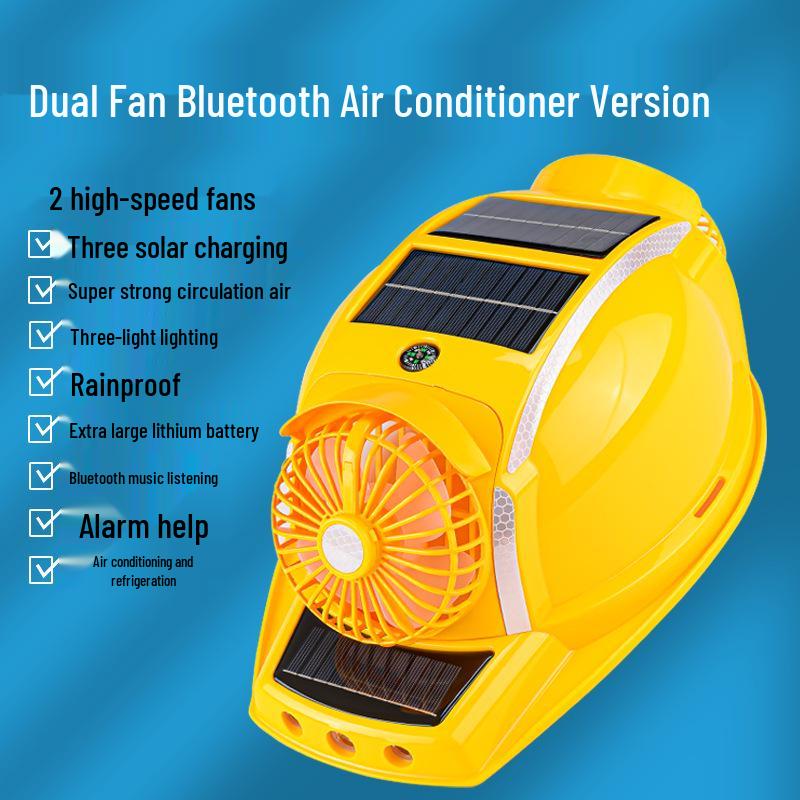 Casco de Seguridad Refrigerante Solar con Ventilador y Protección Solar
