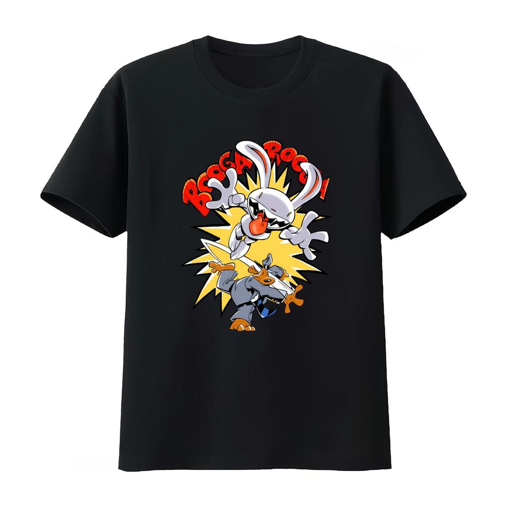 Sam and Max Retro Videogame Gaming Cartoon Print T Shirt for Vintage Top Unisexs Clothing and Womens Clothing 2026 Summer T Shirt