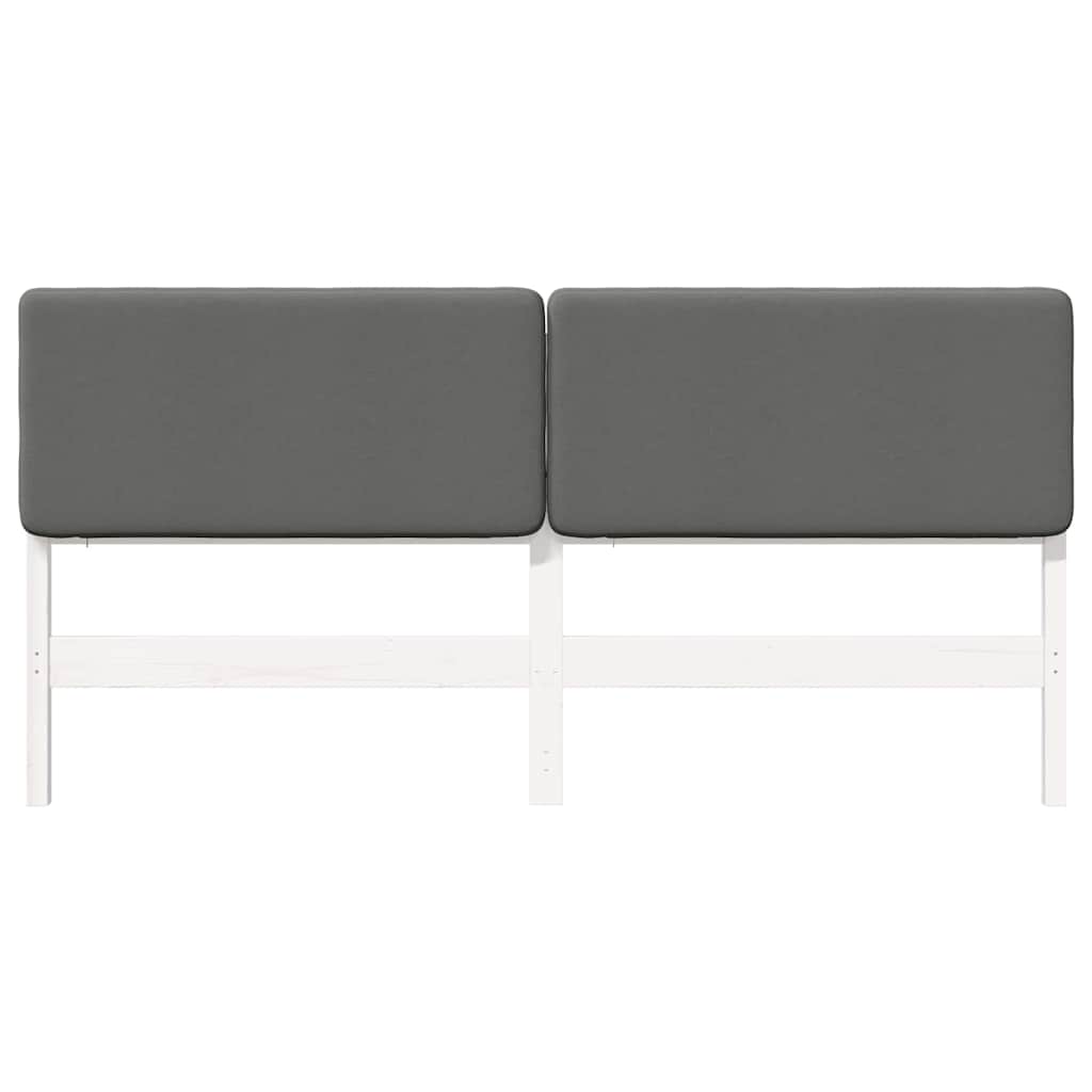 Upholstered Headboard with Headboard in White and Light Grey 180 cm
