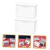 NUOLUX 3-Piece Set of Plastic Storage Boxes, Playing Card Travel Cases, Business Card Holders, Card Storage, Card Storage Cases, Card Storage Boxes, P