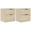 VidaXL Tables de chevet 2 pcs Chêne Sonoma Bois d'ingénierie 811221