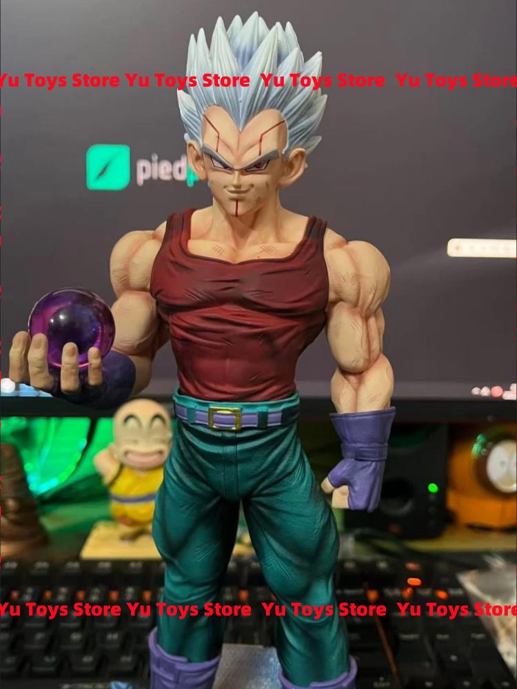 In Stock 31cm  Figure Vegeta Figures Super Saiyan Vegeta Figurine Three Heads Vegeta Statue Model Ornament Toys