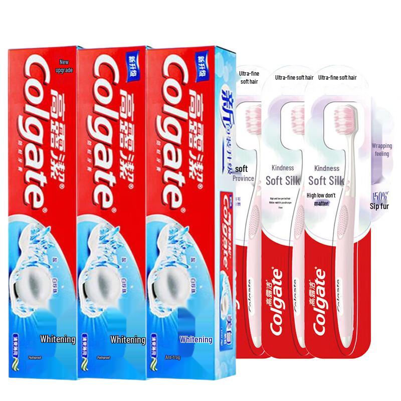 Colgate Anti-Cavity Whitening Toothpaste & Toothbrush Family Pack