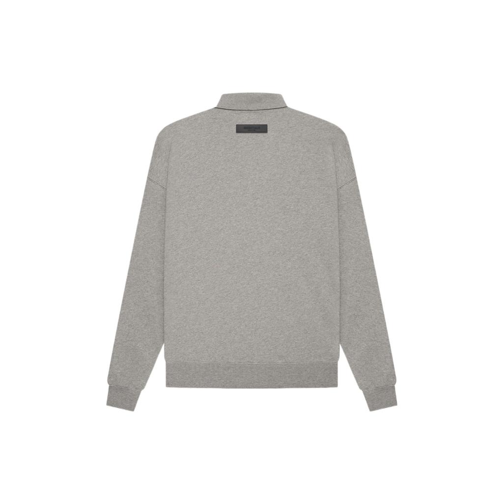 Fear of God Essentials SS22 Long Sleeve Polo Men Tops Dark-Oatmeal FOG-SS22-522