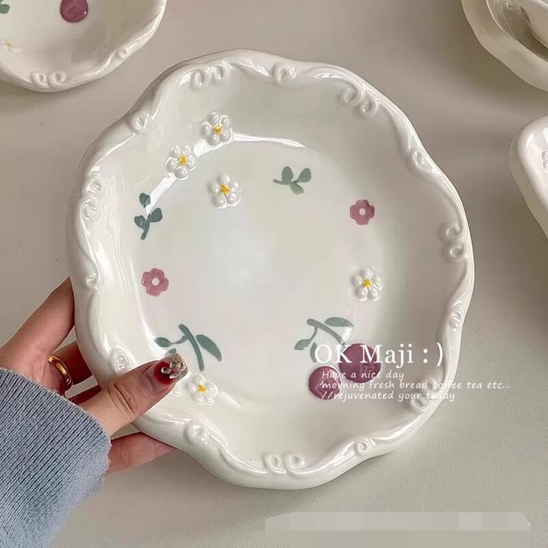 VAKADA 8-Inch Ceramic Versatile Dinner Plates (Set of 2)