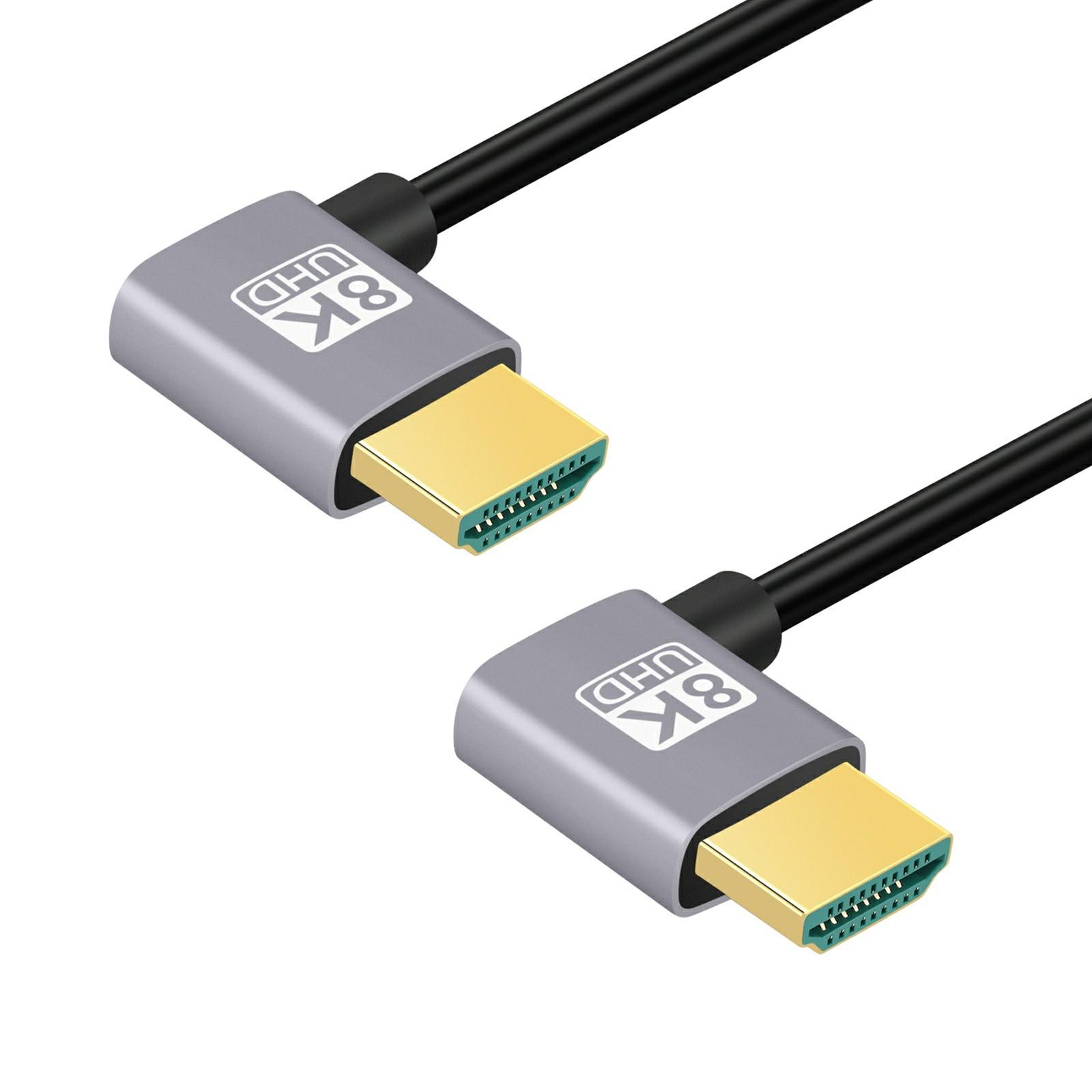 

1m Left-Angled 8K High Definition HDMI Adapter Cable Laptop Computer Connection Line As Shown A