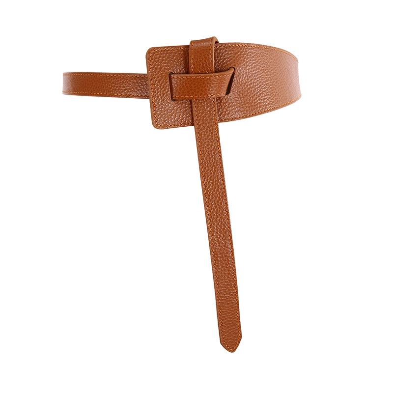 Women's Genuine Leather Wide Waist Belt - Trendy Suit Jacket & Sweater Cincher
