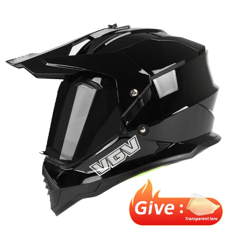 VGV Motocross Helmet DOT Double Lens Common Man Women Motorcycle Helmet Dirt Bike Karting Downhill AM DH Cross Sunscreen Lens