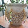 Reflective Flower Pot Crystal Sun Catcher Butterfly Design Hanging Pot Crystal  Bonsai