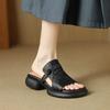 Shoes for Women  Women's Peep Toe Slipper Casual Square Heels Ladies Mules Fashion Outdoor Slides Pantuflas De Mujer 2025