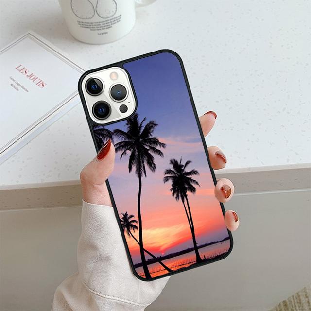 Tropical Summer palm trees Phone Case For Apple Pro Max 6S Plus For iPhone 17 Air 13 12 14 15 16  Cover Coque