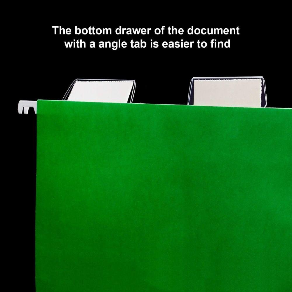 60/100Pcs Quick Identification Hanging Folder Tabs PVC Hanging File Inserts File Folder Tabs Home
