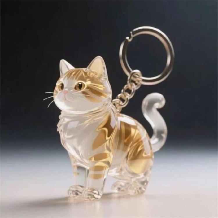 Creative Pet Furs Keyring Shatterproof Plastic Memorial Keychain For Daily Remembrance Pet Hair Collection Container
