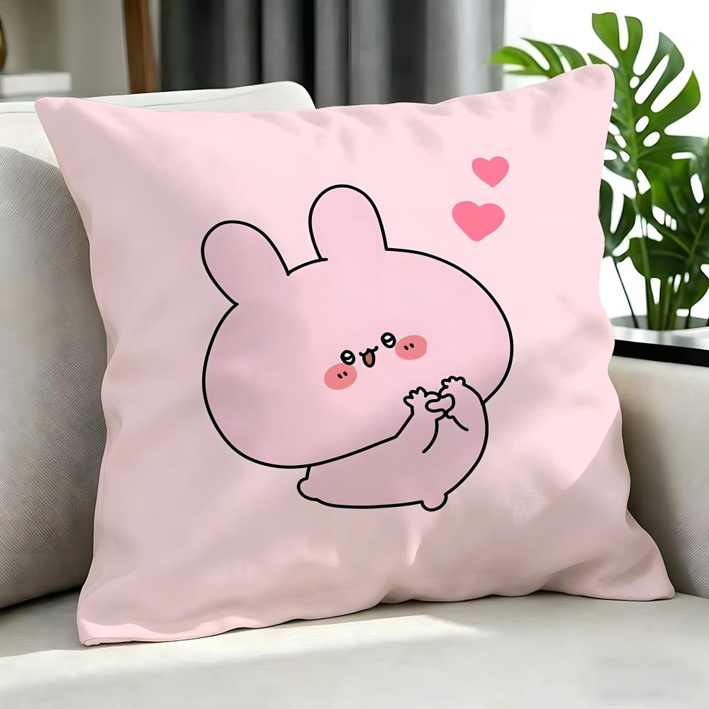 Cartoon Asamimichaan Asleep Cushion Cover Cushion Cover Set 4Pcs 50X50 45X45 40X40 Pillowcase Decorative Sofa Home Decor