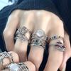 Color Zircon Irregular Pleated Open Ring Cold Wind Personality Light Luxury High Sense Index Finger Ring Woman
