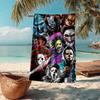 Ultra-Soft Beach Towel with Halloween horror Theme,Ideal for Pool - Camping, Diving - Perfect Travel Essential, Vibrant Beach Towel.