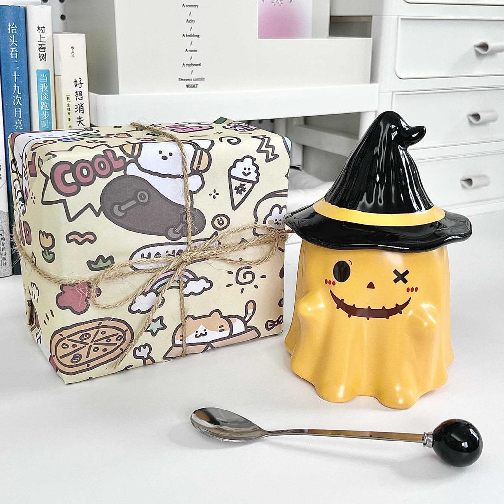 Creative and Funny Ghost Mug, Birthday Gift for Boys and Girls, High-value Couple Ceramic Cup Girlfriend Souvenir