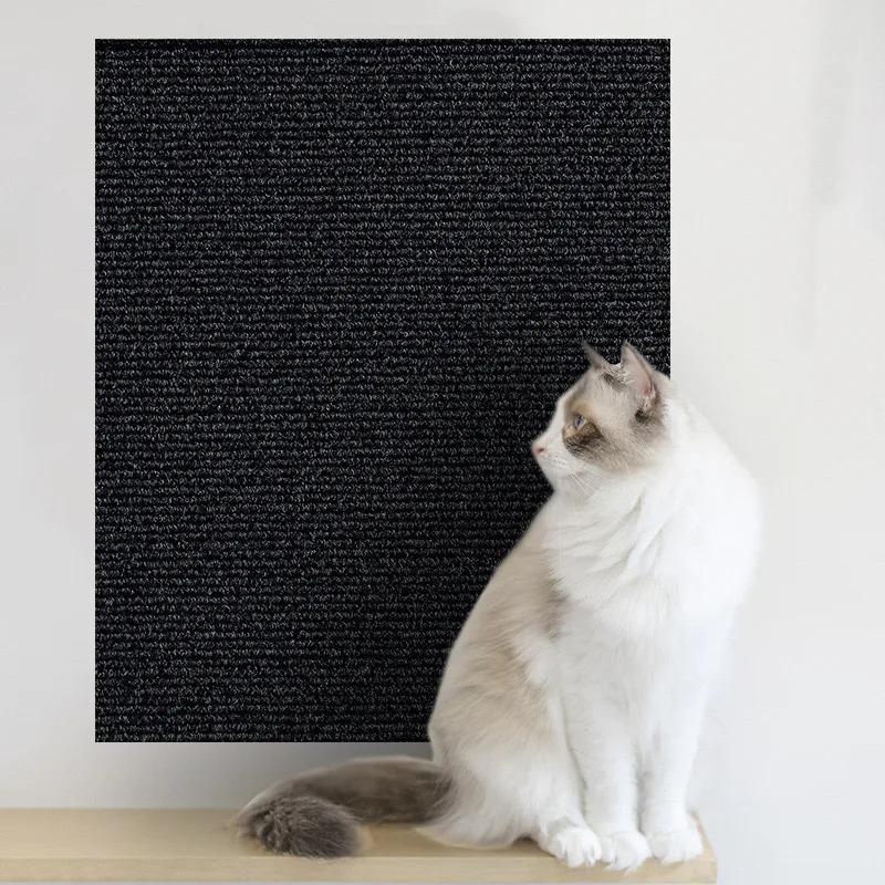 1PC 1m/39.37inch Self-Adhesive Cat Scratching Mat Trimmable Cat Carpet Cat Scratching Carpet Corner Wall Cat DIY Scratch Sofa Fu