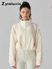 Women's Sherpa Fleece Hoodie with Warm Lining and Drawstring Hood for Fall Winter Daily Wear