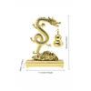 Chinese Feng Shui Golden Dragon Incense Burners with Hulu Fragrance Plate Auspicious Animal Statue Home Office Meditation Decor