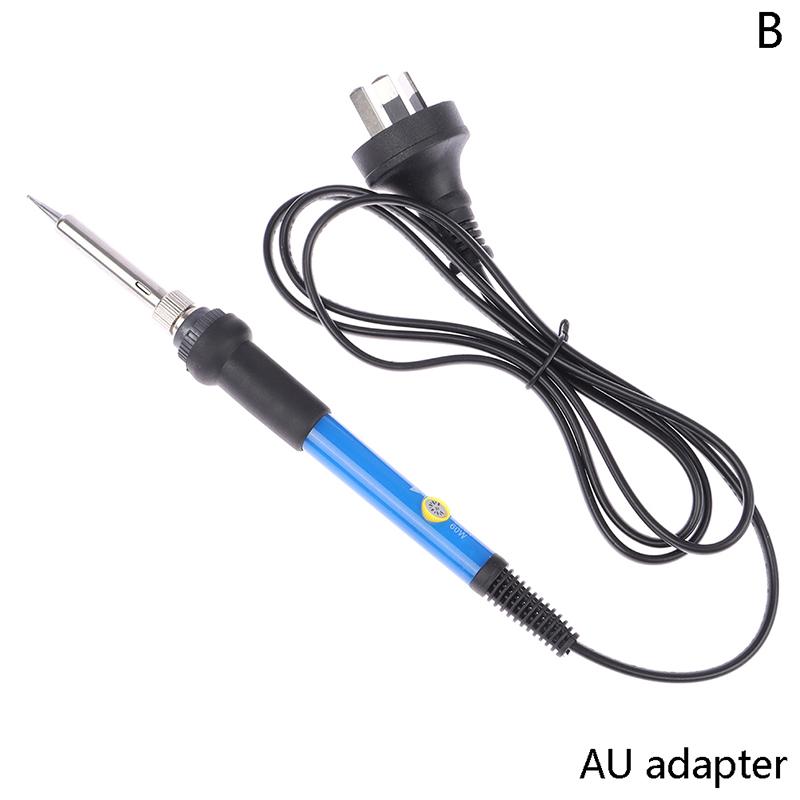 

Паяльник с регулируемой температурой электрический 60 Вт для сварки, пайки, станция для переработки, термокарандаш, насадки, инструмент для ремонта AU