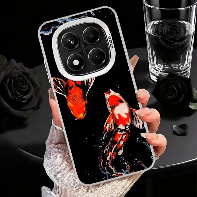 

Golden Carp Lucky Koi Soft Phone Case for Xiaomi Redmi Note 13 14 15 Pro Plus 12S 12 11S 11 11T 10S 10 Shockproof Cover Back She Redmi Note 10 Pro 4G