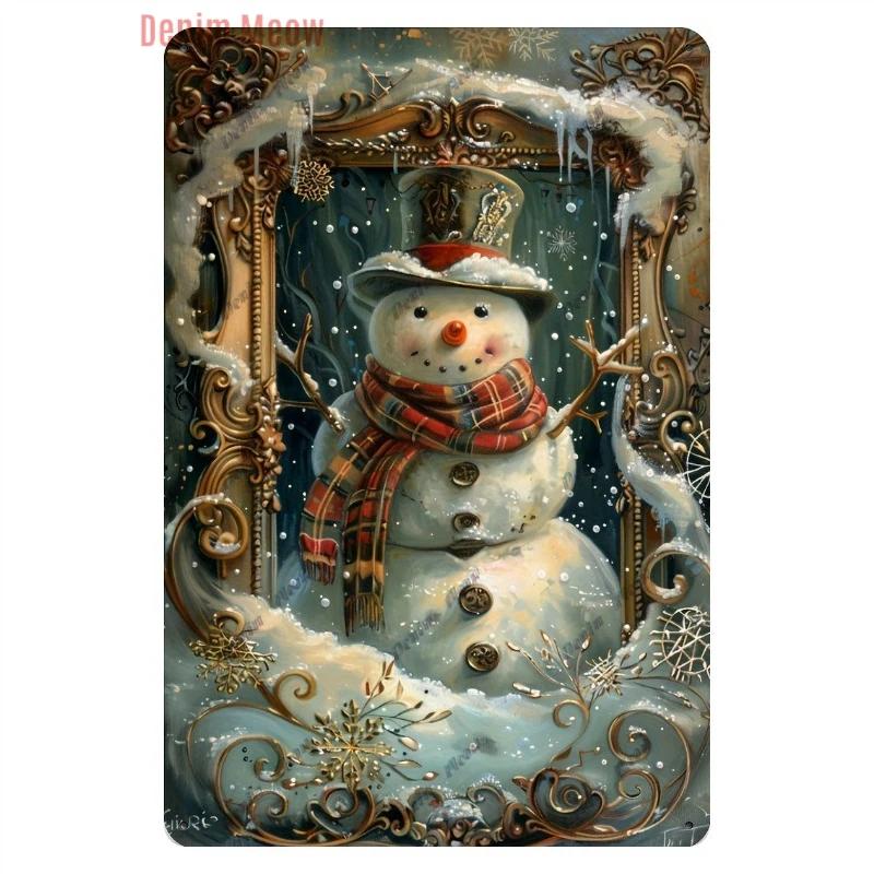 Vintage Merry Christmas Metal Tin Sign, Retro What A Wonderful World Girl, Wall Poster Jingling Bell, Home Decoration, WY297