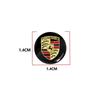 14mm Bilnøkkel Emblem Klistremerker Auto Kontroll Nøkkel Logo Tilbehør For Porsche Cayenne Panamera Macan Boxster 911 Carrera-GT 928 944 918-Spyder