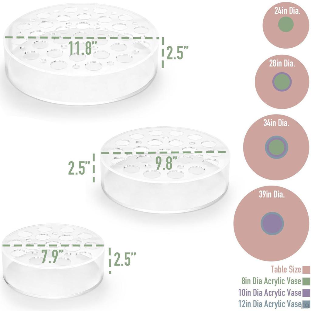 Clear Acrylic Flower Vase Art Planter Pot Container Modern Floral Centerpiece for