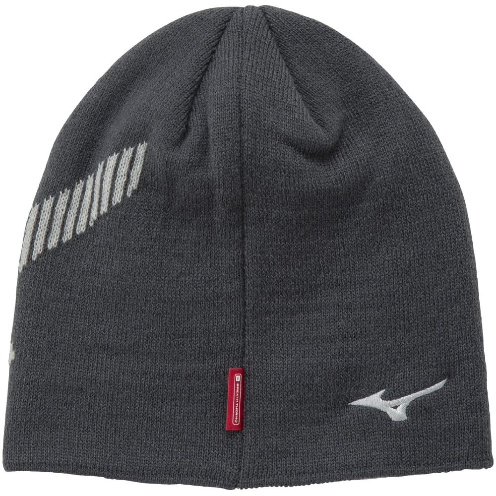 Mizuno Breath Thermo Training Wear Knit and Junior Free Size Cap, Moisture-Wicking Heat-Generating Hat, 32JW2503, Kids' Charcoal,