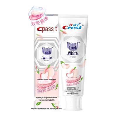 Crest White Peach Flavor Whitening Toothpaste