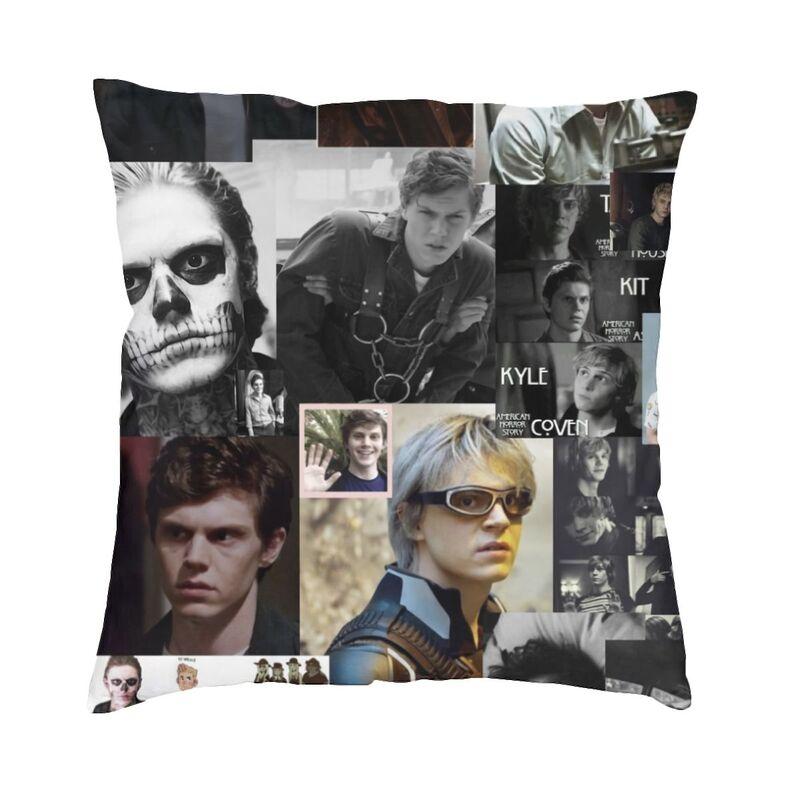 

Evan Peters Cushion Covers Sofa Decoration Actor Star Movie Square Throw Pillow Cover 40x40 30x30cm 12x12in