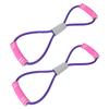 2Pcs 8-Shaped Pull Rope Chest Expander Elasticity Belt Stretching Strap Yoga Fitness Equipmentpurple