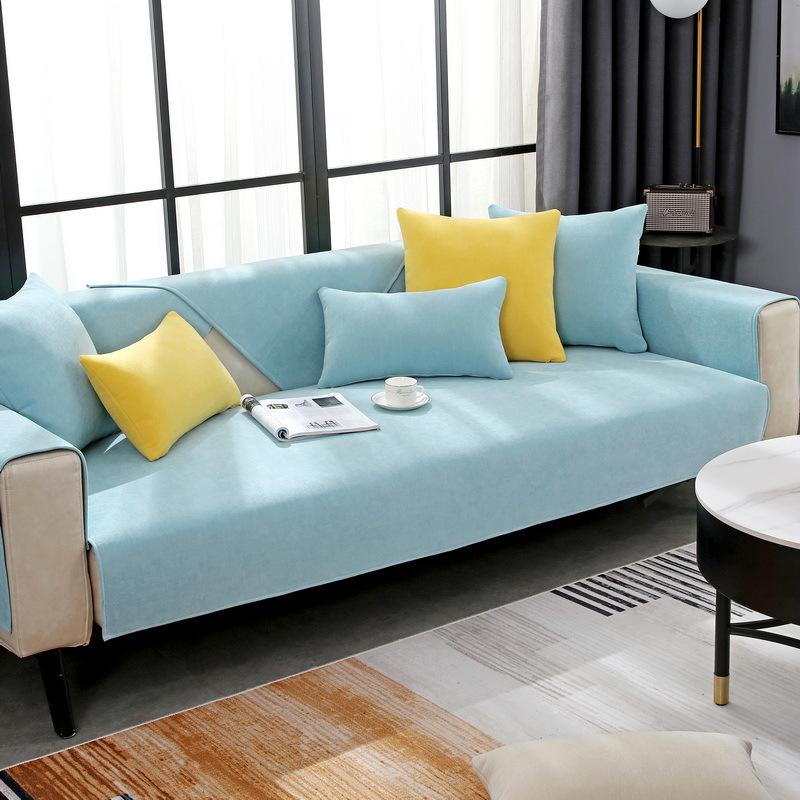 Chenier Nordic Thickened Four-Season Universal Solid Color Simple Modern Non-Slip Sofa Cover Towel Fashion Trend Seat Cushion