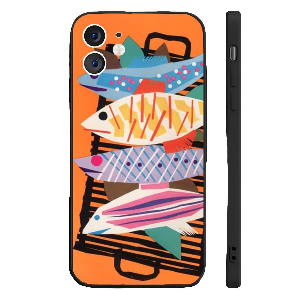 

Funny Sardines Phone Case For iPhone 17 16 15 14 13 12 11 Pro Max Mini SE 7 8 Plus 17E Shockproof Non-Slip Silicone Soft Cover iPhone 15 Pro