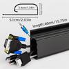 1pc PVC Channel Under Desk Cable Management Tray Organizer Power Cord Wire Hider Strip Protecter No Drilling Cable Raceway