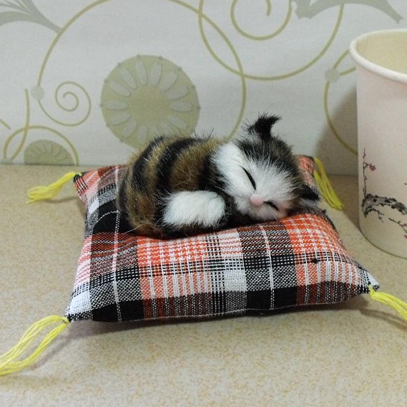 

Очаровательные плюшевые спящие мини-кошки: Реалистичные кукольные украшения для домашнего декора и подарков детям
