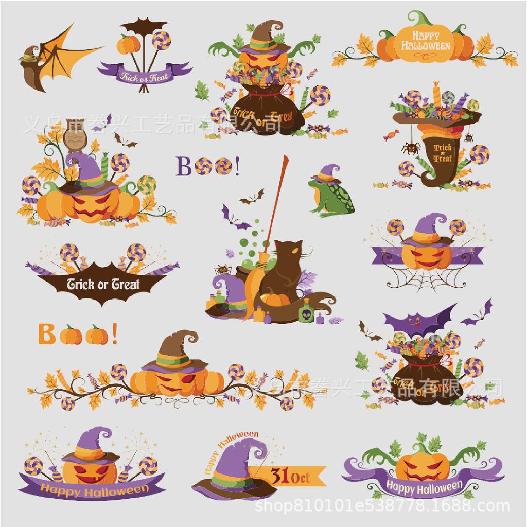 Halloween Special Sticker Hand Account Sticker Sealing Sticker Pumpkin Ghost Sticker Gift Decoration Sealing Sticker