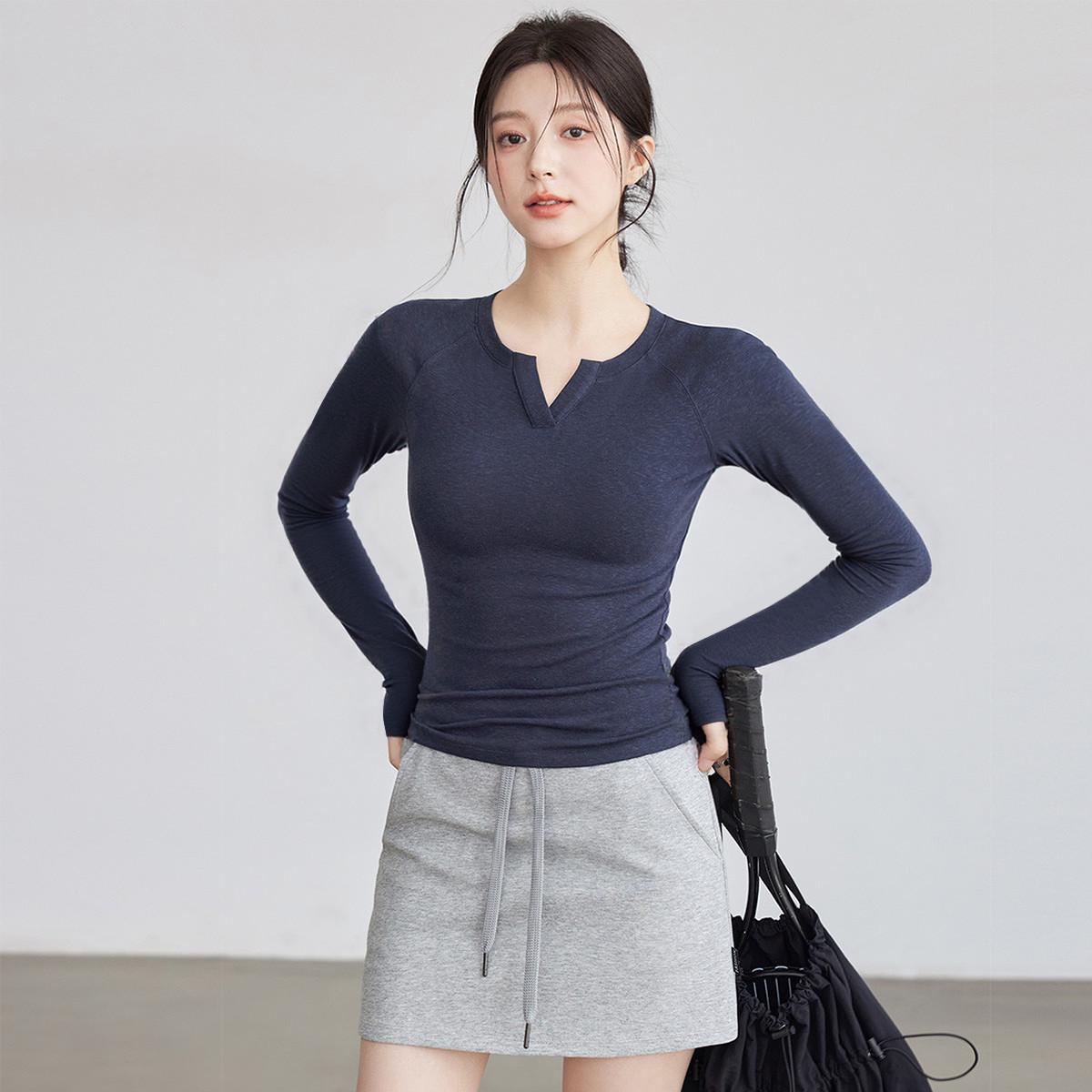 Women s High-End Slimming Yoga T-Shirt for Fitness and Pilates - Autumn/Winter 2025 Collection Large