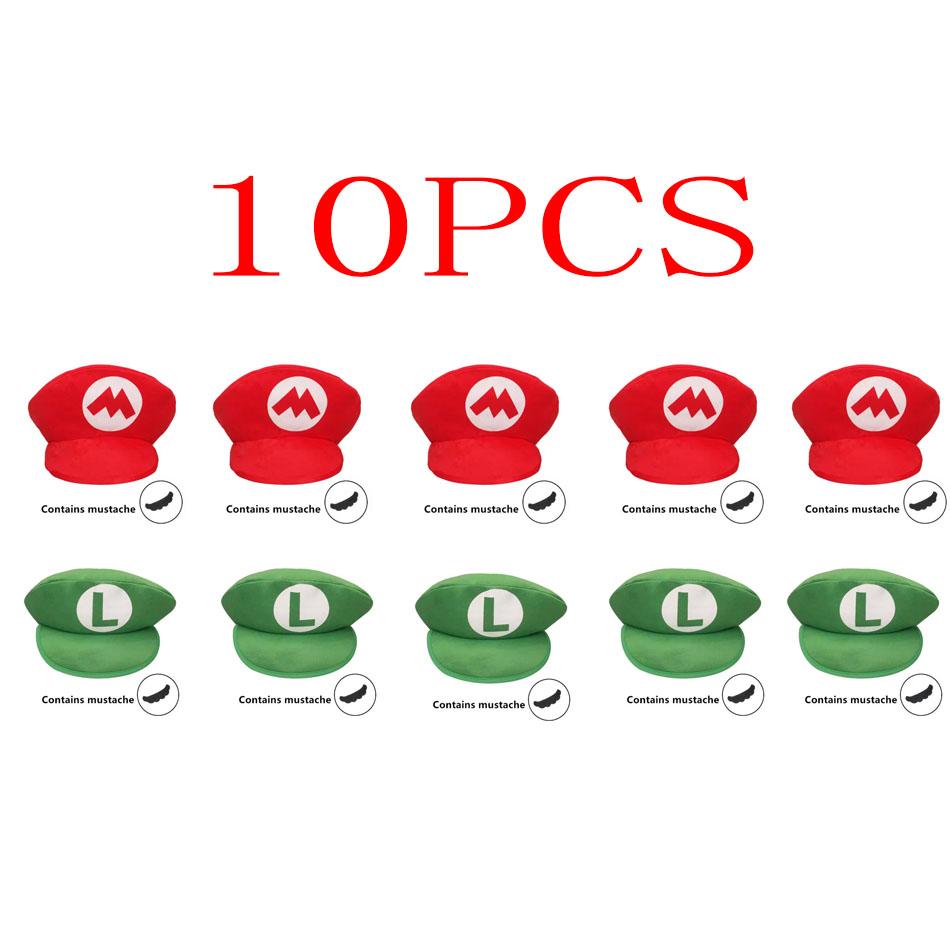 **Super Marios Bros Luigi Cartoon Cosplay Hat Classic Toys Anime Figure Halloween Funny Clothes Unisex Adult Cap Party Gift