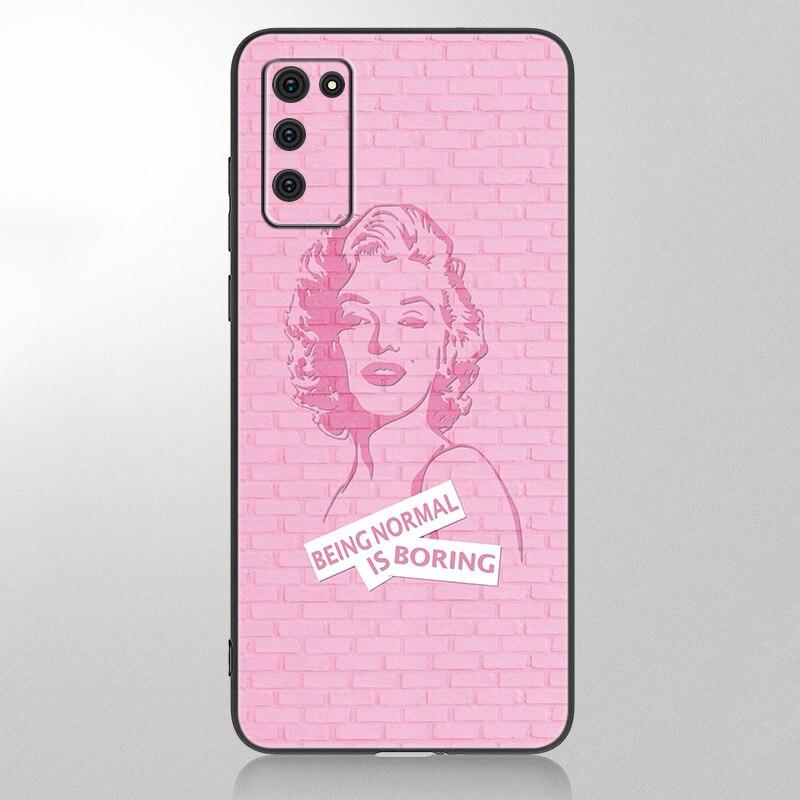 Sexy Marilyn Monroe Telefon Fall Für Samsung Galaxy A12 A02S A22 A32 A52 A72 A71 A51 A41 A31 A21 A11 A50 a70 A10S A20S Schwarze Abdeckung