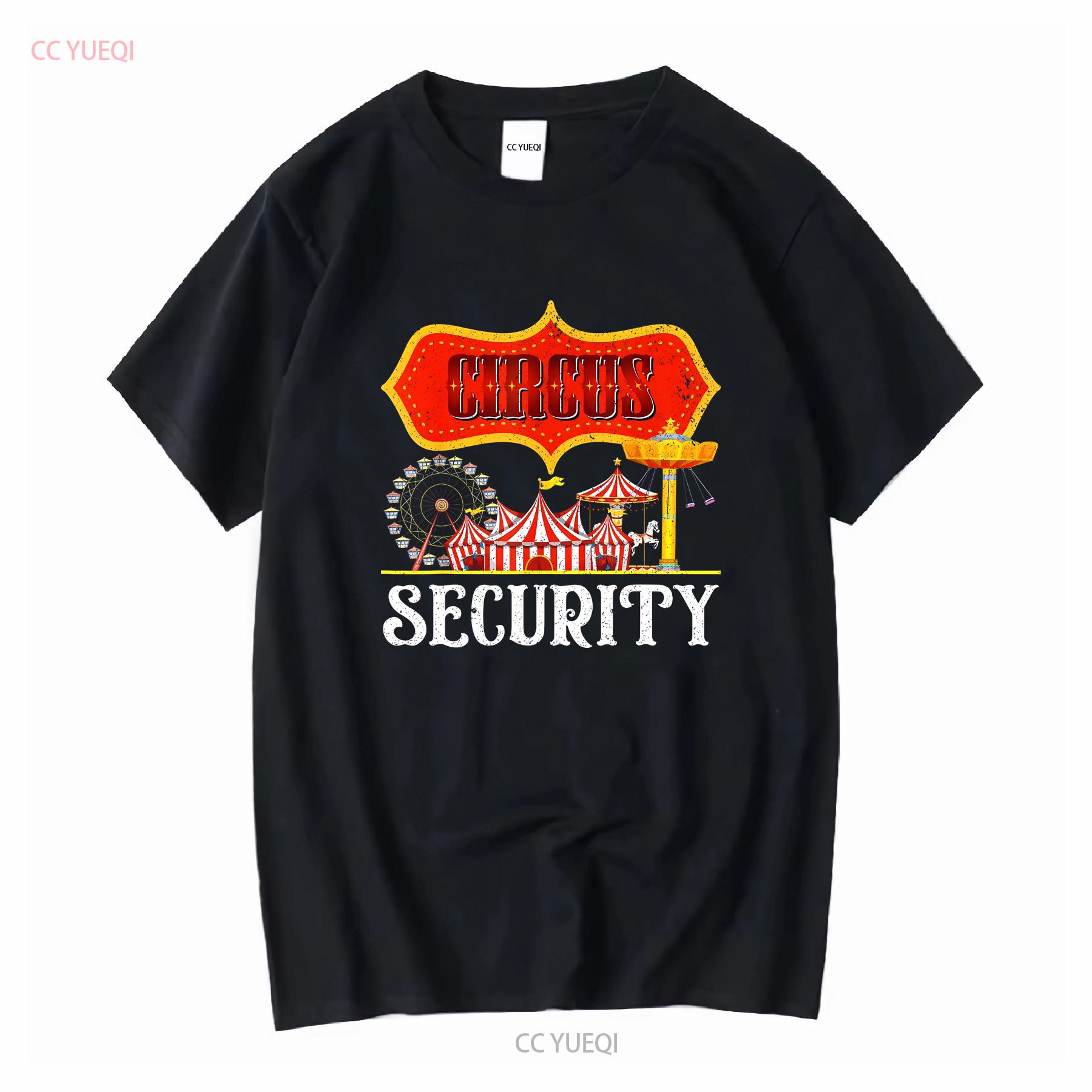 

NEW Circus Security Carnival Costume Carny Event Staff T Shirt S 3XL vintage Washed homme designer clothes Stylish Unisex 4XL