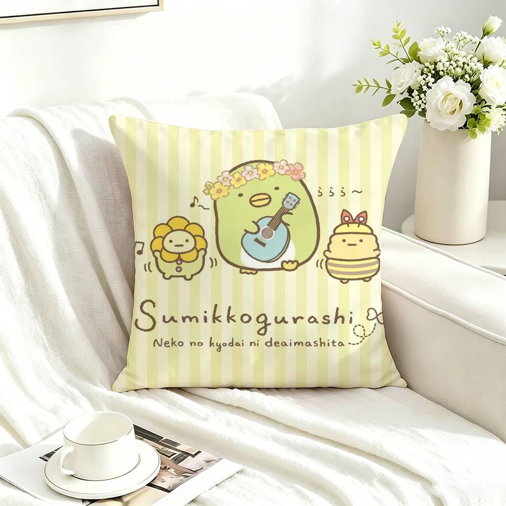 Japan Anime S-Sumikko Gurashi Square Double-Sided printed Pillow Case Bedroom Bedside Pillow Sofa Cushion Cover