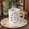 Original Atmosphäre Nische Knochenchina Kinder Spaß Welpe Keramiktasse Flache Teller Set Kaffeetasse Geschenkbox