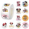 500pcs/Roll New Disney Cartoon Mickey Mouse Sealing Stickers DIY PVC Laptop Decals Decoration Reward Gift Toy
