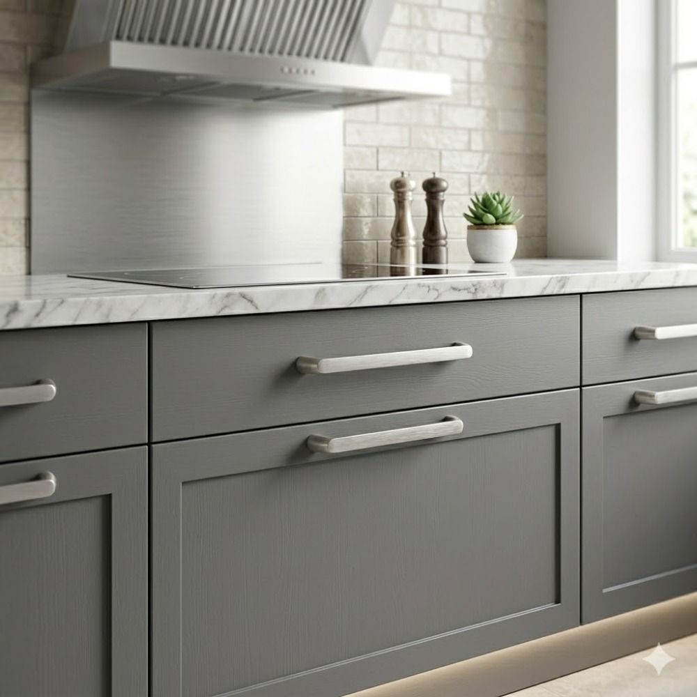 Modern Style Cabinet Handles Brushed Nickel Finish Furniture Handles For Dresser Cabinet