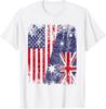 Australisch-Amerikanisches Flaggen-Shirt, Duale Herkunft T-Shirt, Stolze Aussie USA Kleidung