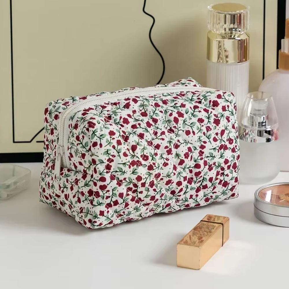 Floral Printed Lipstick Storage Makeup Bag Women's Cosmetic Bag Beauty Organizer Case Travel Makeup Pouch Toiletry Organizer
